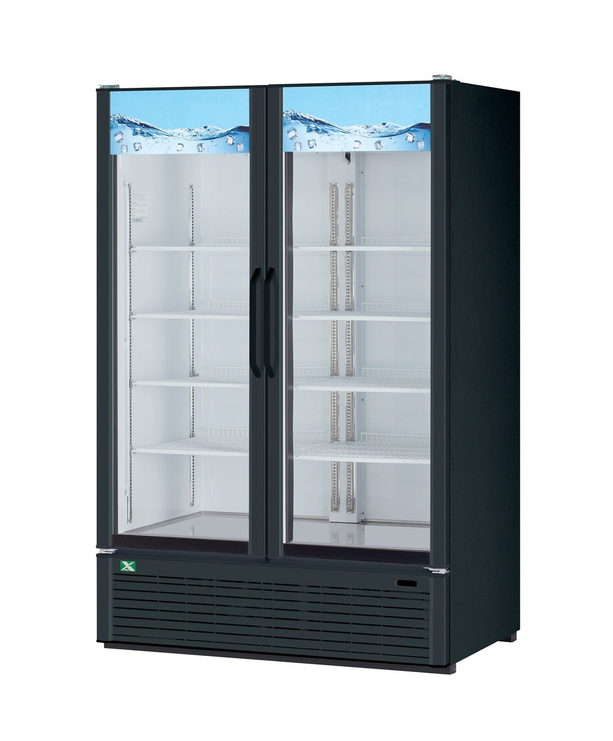 RefrigerationX XGM-47-N Two-Door Glass Merchandiser - Color option: (W), (B)