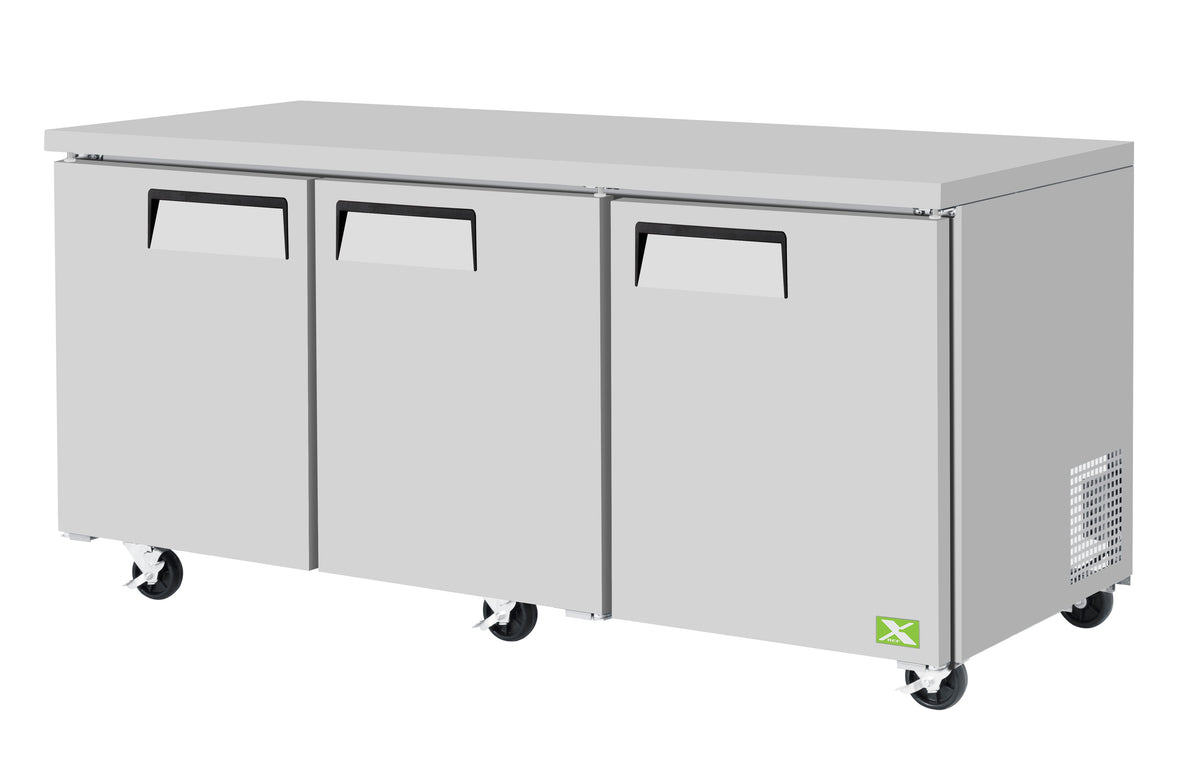 RefrigerationX XUR-72-N Three-Door Undercounter Refrigerator