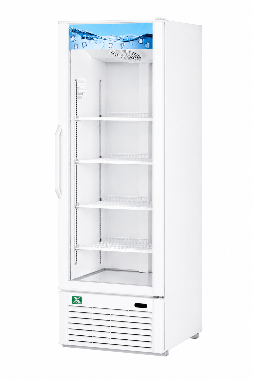 One-Door Glass Merchandiser - Color Option: (W), (B) 26-3/8"W x 32"D x 78-1/8"H