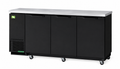 Two-Door Back Bar, Black Vinyl Ext. (69"W)