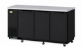 Two-Door Back Bar Cooler – 49-1/8"W × 24-1/2"D – Black Vinyl