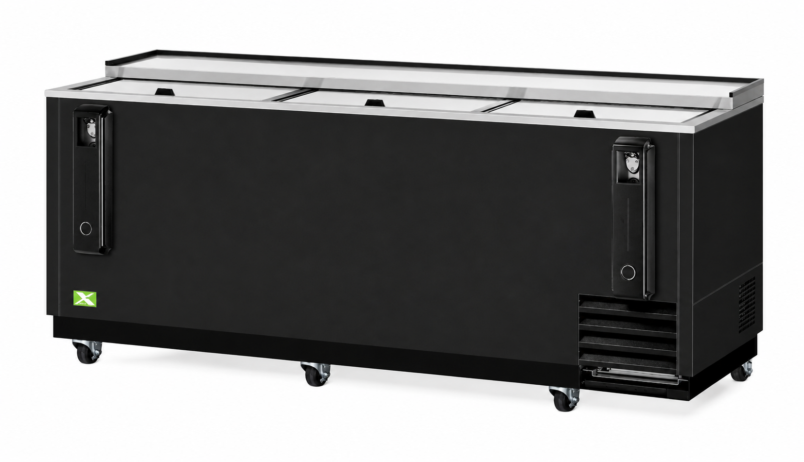 3 Lids Black Vinyl Ext. Bottle Cooler 95"W