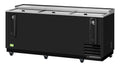 RefrigerationX XBC-80SB-N 80-1/2"W 3 Lids Black Vinyl Ext. Bottle Cooler