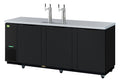 RefrigerationX XBD-4SB-N 90-1/4"W 4 Keg Cap. Beer Dispenser - Black Vinyl Ext.