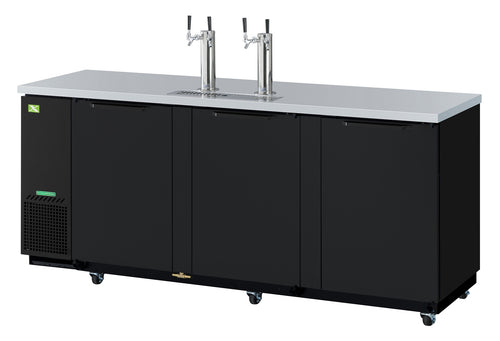 RefrigerationX XBD-4SB-N 90-1/4"W 4 Keg Cap. Beer Dispenser - Black Vinyl Ext.