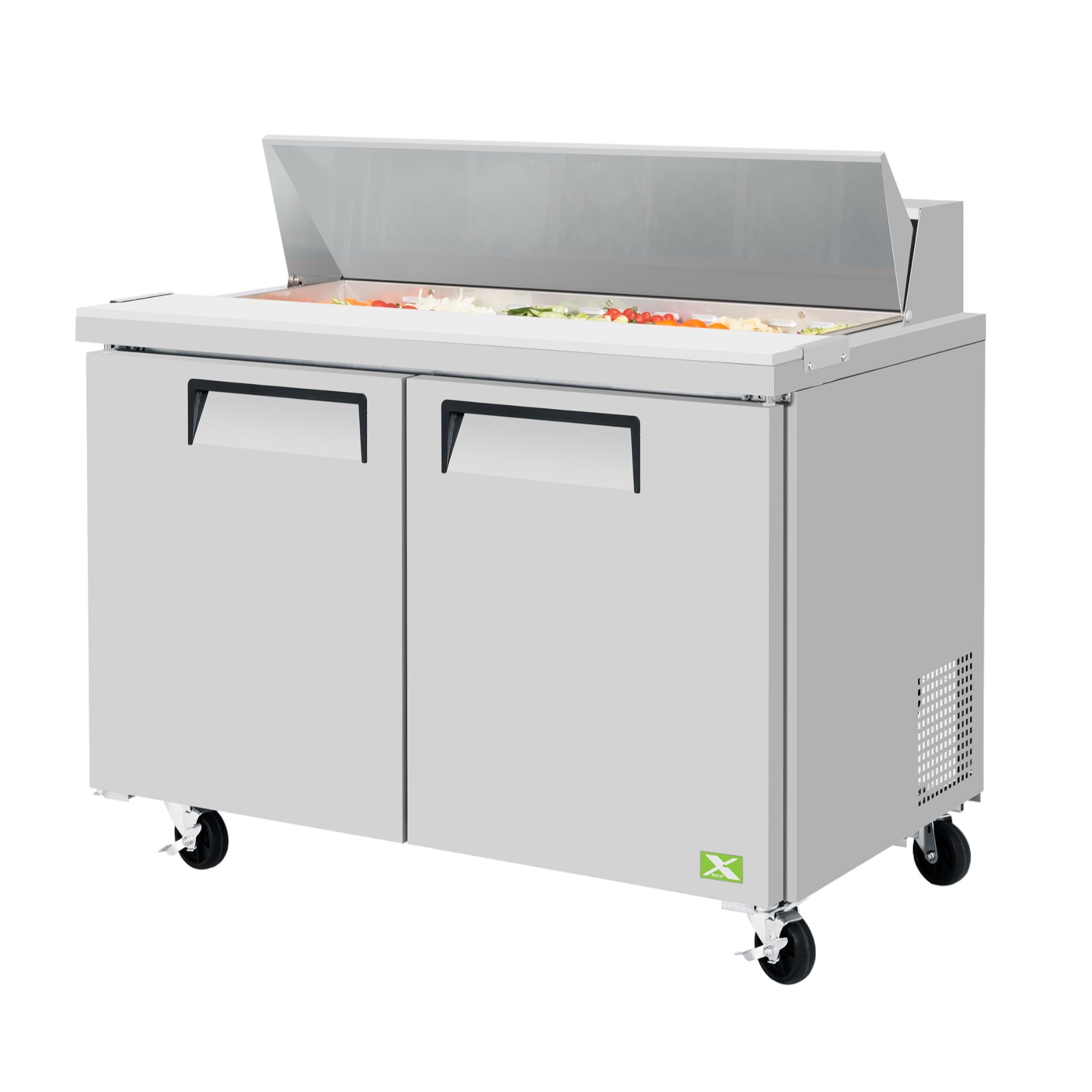 RefrigerationX XST-48-18-N Two-Door Mega Top Sandwich/Salad Prep Table